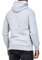 Trendiger Kapuzen-Pullover für Herren mit seitlichem Reißverschluss Hoodie Sweater 7006 Grau Melange