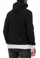 Markanter Kapuzen-Pullover für Herren mit modernem Schnitt Hoodie Sweater 9325 Schwarz