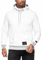 Markanter Kapuzen-Pullover für Herren mit modernem Schnitt Hoodie Sweater 9325 Weiß