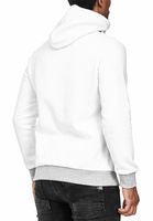 Markanter Kapuzen-Pullover für Herren mit modernem Schnitt Hoodie Sweater 9325 Weiß