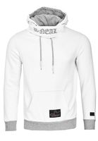 Markanter Kapuzen-Pullover für Herren mit modernem Schnitt Hoodie Sweater 9325 Weiß