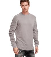 Urbanes Sweatshirt für Herren mit geripptem Ärmeldesign Pullover Sweater 19056 Dunkel Grau