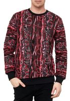 Cooles Sweatshirt für Herren im coolen New York-Style Pullover Sweater 19132 Rot