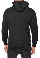 Trendiger Hoodie für Herren mit plakativem Frontprint Kapuzen-Pullover mit Kängurutasche Sweater 19138 Schwarz