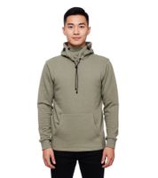 Suéter con capucha de moda para hombre con mascarilla integrada. Sudadera con capucha 19139 Khaki Melange