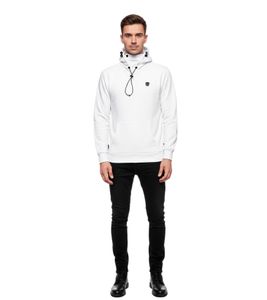 Felpa sportiva da uomo con cappuccio fresco, maglione, pullover con cappuccio 19140 Bianco