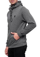 Sportlicher Hoodie für Herren mit cooler Kapuze Sweater Kapuzen-Pullover 19140 Anthrazit