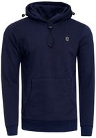 Sportlicher Hoodie für Herren mit cooler Kapuze Sweater Kapuzen-Pullover 19140 Marine-Blau