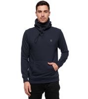 Men's sporty hoodie with cool hood, sweater, hooded pullover 19140, navy blue