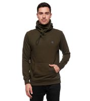 Men's sporty hoodie with a cool hood, sweater, hooded pullover 19140 Khaki