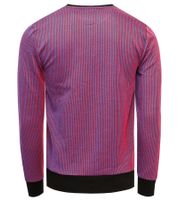 Trendiger Rundhals-Pullover für Herren mit großem Tiger-Print und Streifen-Design Sweater Sweatshirt 19143 Rot