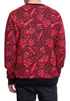 Bequemes Sweatshirt für Herren mit extravagantem Muster Rundhals-Pullover Sweater 19146 Rot