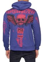 Elegante maglione con cappuccio con stampa alla moda per uomo, maglione pullover 19149, blu navy