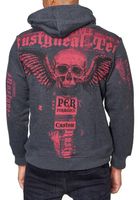 Elegante maglione con cappuccio con stampa alla moda per uomo, maglione pullover 19149, antracite