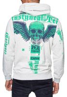 Elegante maglione con cappuccio e stampa alla moda per uomo, maglione pullover 19149 Grigio