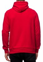 Sportlicher Hoodie für Herren Kapuzen-Pullover mit Marken-Schriftzug auf lässigem Frontdetail Sweater Sweatshirt 19150 Rot