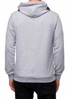 Cooler Kapuzen-Sweater für Herren Hoodie mit lässiger Kängurutasche Pullover Sweatshirt 19152 Grau Melange