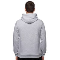 Cool hooded sweater for men, hoodie with casual kangaroo pocket, pullover sweatshirt 19152 grey melange