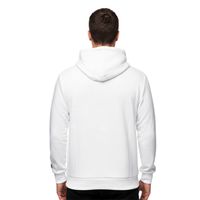 Cozy men's hoodie with cool front detail. Hooded pullover sweater 19153 White