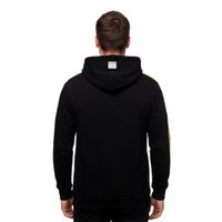 Men's sporty hooded sweatshirt with large print and lettering on the front. Hoodie Pullover 19154 Black