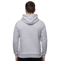 Men's sporty hooded sweater with large print and lettering on the front. Hoodie Pullover 19154 Grey