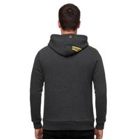Men's sporty hooded sweatshirt with large print and lettering on the front. Hoodie Pullover 19154 Anthracite