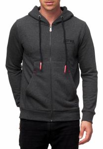 Felpa casual da uomo con tasca a marsupio, felpa con cappuccio, pullover con cappuccio, maglione 19155, antracite mélange