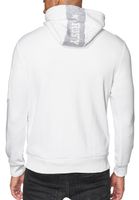 Kuschelige Sweat-Jacke für Herren mit stylischer Ärmeltasche Kapuzen-Pullover Sweater 19156 Ecru-Weiß