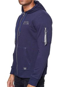 Sudadera con capucha para hombre, acogedora, con bolsillo en la manga, color azul marino 19156