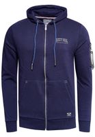 Sudadera con capucha para hombre, acogedora, con bolsillo en la manga, color azul marino 19156