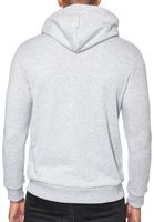 Felpa con cappuccio da uomo moderna con tasca a marsupio, giacca in felpa con coulisse spessa, pullover con cappuccio, maglione in felpa 19157 Grigio Melange