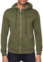 Felpa con cappuccio da uomo moderna con tasca a marsupio, giacca in felpa con coulisse spessa, pullover con cappuccio, maglione in felpa 19157 Khaki