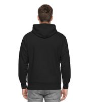 Comfortable men's hooded pullover in regular fit, hoodie sweater 19161, black