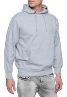 Bequemer Kapuzen-Pullover für Herren in Regular Fit-Passform Hoodie Sweater 19161 Grau