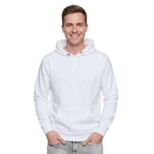 Pull à capuche confortable pour homme, coupe classique, modèle 19161, blanc