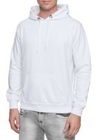 Bequemer Kapuzen-Pullover für Herren in Regular Fit-Passform Hoodie Sweater 19161 Weiß