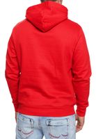 Bequemer Kapuzen-Pullover für Herren in Regular Fit-Passform Hoodie Sweater 19161 Rot