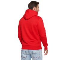 Comfortable men's hooded pullover in regular fit, hoodie sweater 19161, red