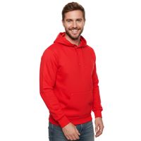 Comfortable men's hooded pullover in regular fit, hoodie sweater 19161, red
