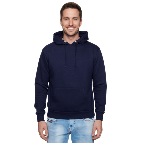 Comodo pullover con cappuccio da uomo dalla vestibilità regolare, felpa con cappuccio 19161, blu