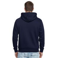 Comfortable men's hooded pullover in regular fit, hoodie sweater 19161, blue