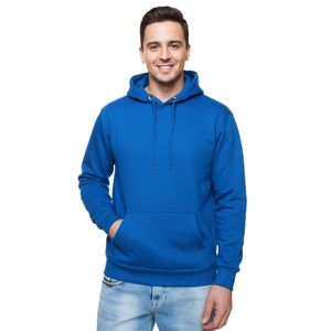 Bequemer Kapuzen-Pullover für Herren in Regular Fit-Passform Hoodie Sweater 19161 Royal-Blau