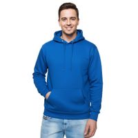 Bequemer Kapuzen-Pullover für Herren in Regular Fit-Passform Hoodie Sweater 19161 Royal-Blau
