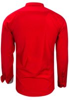 Stylisches Ausgeh-Hemd für Herren Langarm-Shirt mit kontrastfarbigen Detail an Knopfleiste Business-Hemd 70 Rot