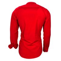 Elegantes Ausgeh-Hemd für Herren Langarm-Shirt Business-Hemd 75 Rot