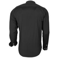 Modisches Langarm-Hemd für Herren Business-Shirt Freizeit-Hemd 11015 Schwarz/Weiß