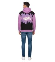 Hollister X Social Tourist Herren Hoodie mit Social Tourist-Print Baumwoll-Pullover 365-352 in Schwarz/Lila oder Weiß/Schwarz