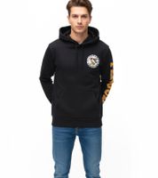 Hollister X NHL Herren Hoodie mit Team-Logo-Aufdruck Baumwoll-Pullover 322-221-1606 verschiedene Teams Pittsburgh Penguins (Schwarz), Montreal Canadiens (Weiß), Toronto Mapple Leafs (Blau) oder Detroit Red Wings (Rot)