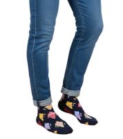 1 Paar Happy Socks Ice Cream Herren Crew-Socken mit Allover Eiscreme-Print Socken Alltags-Strümpfe P000724 Schwarz/Bunt