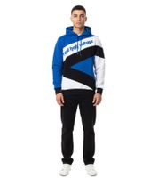 Sportlicher Hoodie für Herren im Color-Blocking-Style Kapuzen-Pullover Sweater 4727 Navy/Weiß/Schwarz